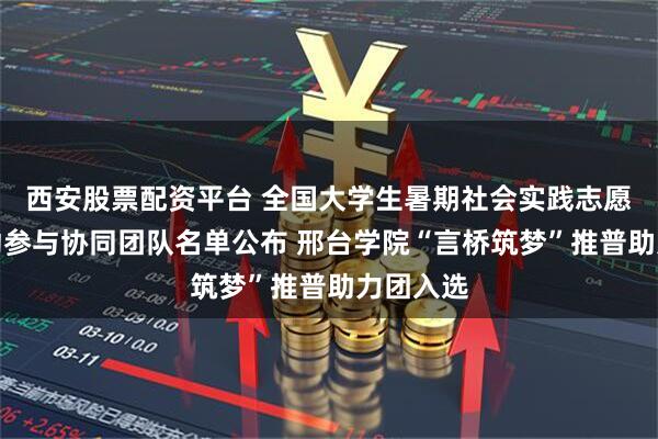 西安股票配资平台 全国大学生暑期社会实践志愿服务活动参与协同团队名单公布 邢台学院“言桥筑梦”推普助力团入选