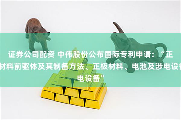 证券公司配资 中伟股份公布国际专利申请：“正极材料前驱体及其制备方法、正极材料、电池及涉电设备”
